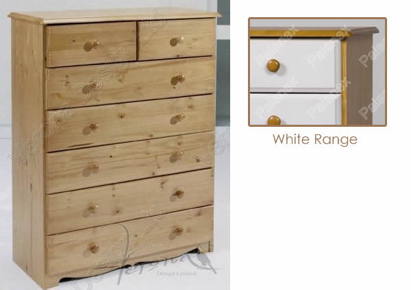 Verona Chest of Drawers 5 + 2 Drawer | White